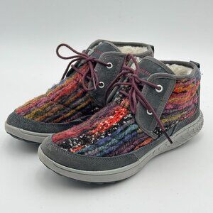 MERRELL Pechora Mid Sherpa Lined Womens Chukka Boots Gray Multicolor Shoes Boho